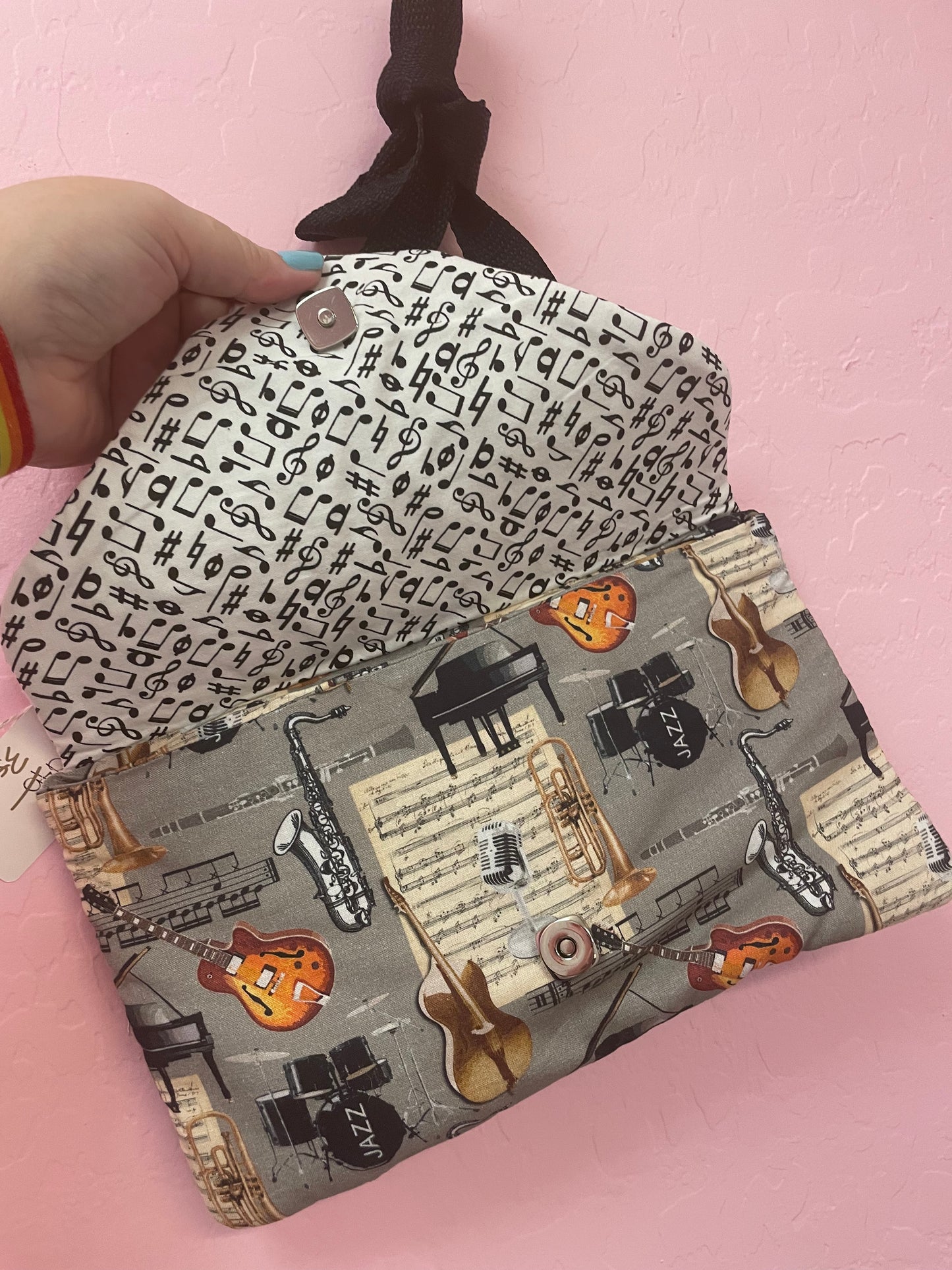 Music clutch  April & Mae designs and alterations    