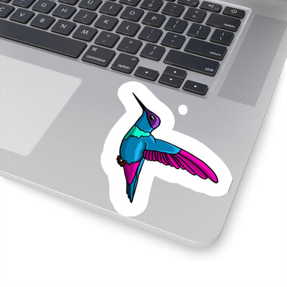 Hummingbird Kiss-Cut Sticker Paper products Printify 4" × 4" White 