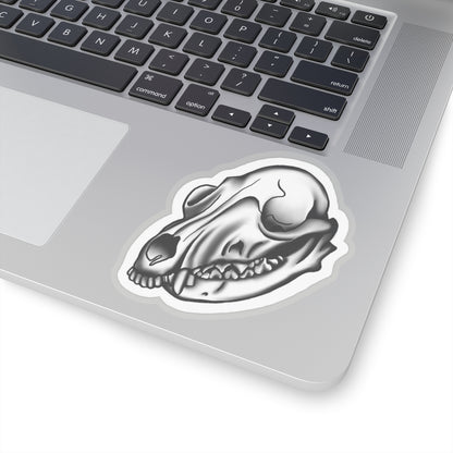 SKull Kiss-Cut Sticker Paper products Printify 4" × 4" Transparent 