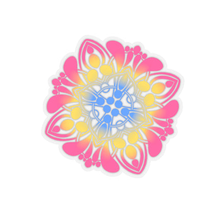 Pansexual pride Mandala Kiss-Cut Sticker Paper products Printify   