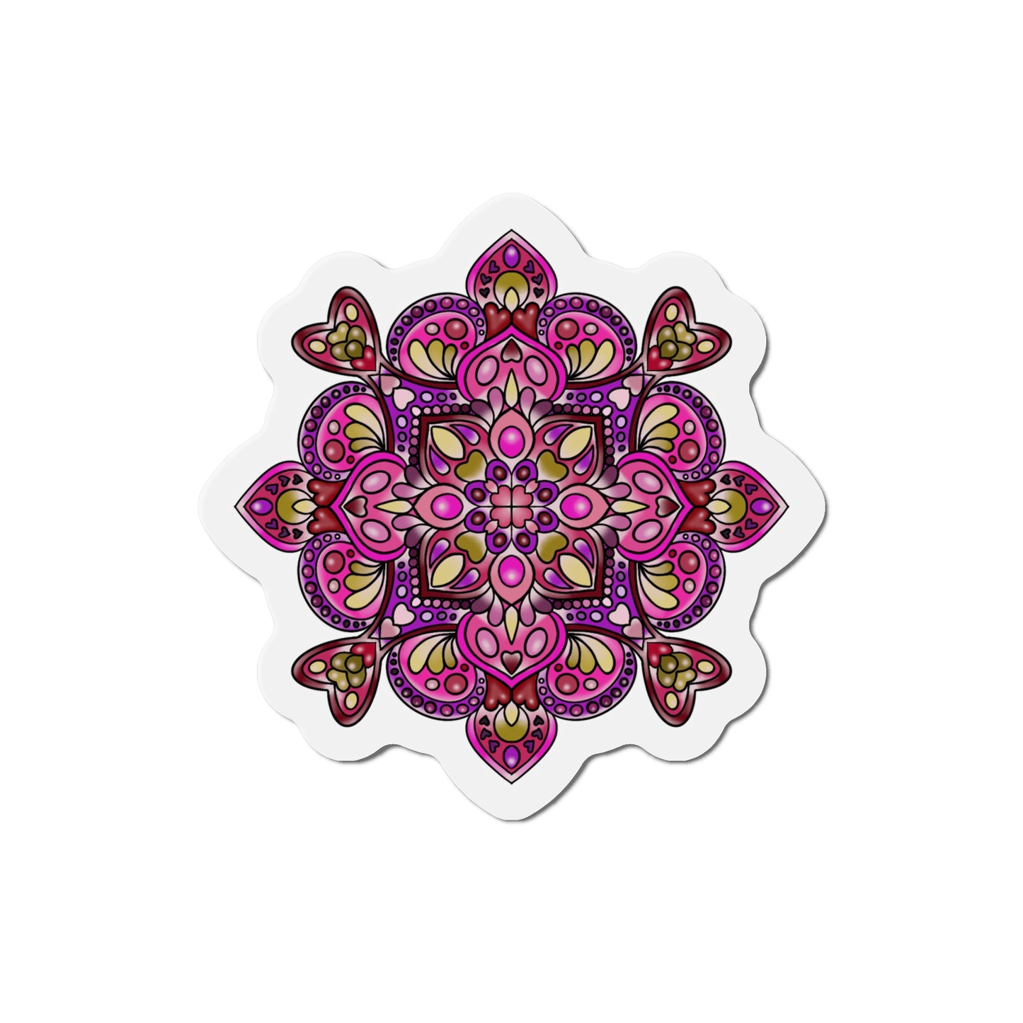 pink Mandala Die-Cut Magnet Home Decor Printify   