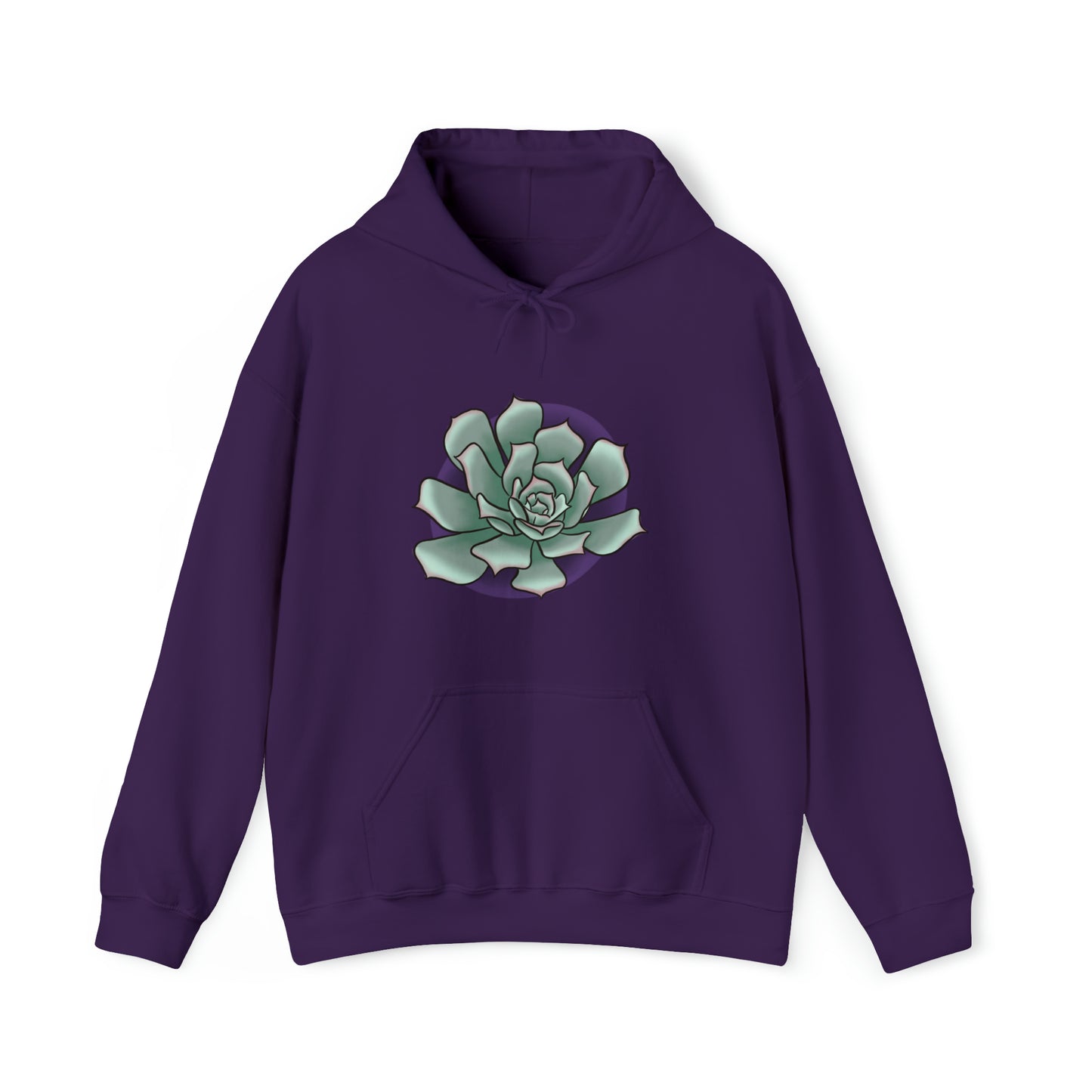 succulent Unisex Heavy Blend™ Hooded Sweatshirt Hoodie Printify Purple S 