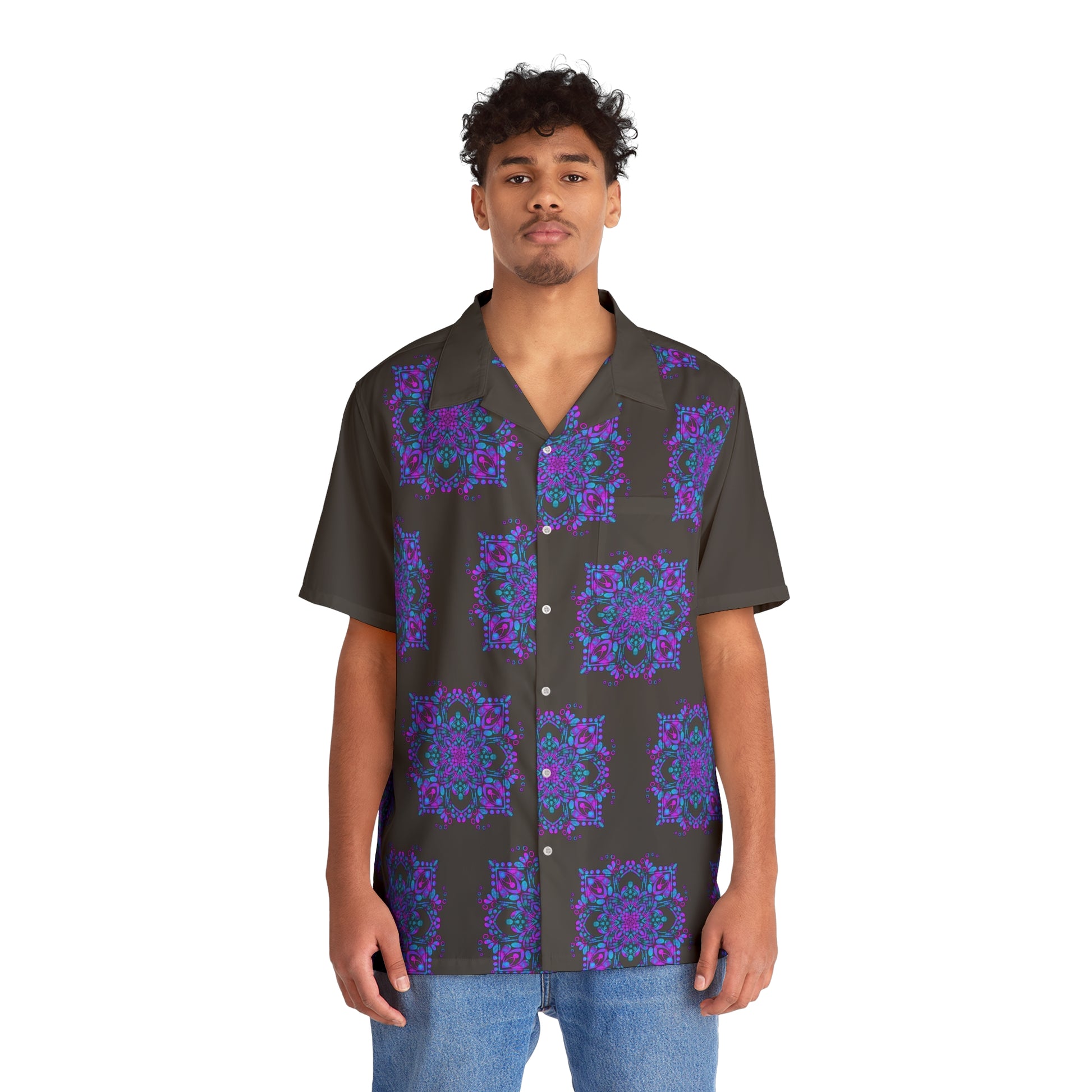 Mandala Men's Hawaiian Shirt (AOP) All Over Prints Printify   