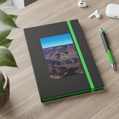 Grand Canyon Color Contrast Notebook - Ruled Paper products Printify 5.5" x 8.25" Lime Ruled line