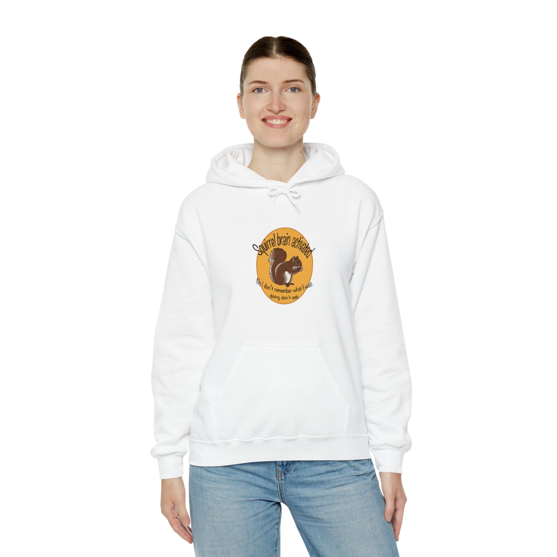 squirrel brain Unisex Heavy Blend™ Hooded Sweatshirt Hoodie Printify   