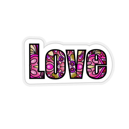 Colorful Love Kiss-Cut Sticker Paper products Printify 6" × 6" Transparent 