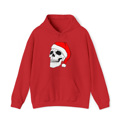 Santa Skull Unisex Heavy Blend™ Hooded Sweatshirt Hoodie Printify Red S 