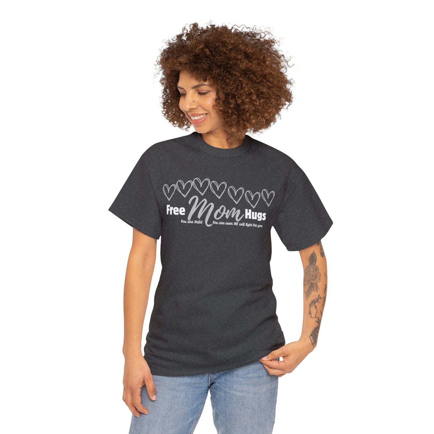 Spread Love and Acceptance: "Free Mom Hugs" Shirt light on Dark T-Shirt Printify   