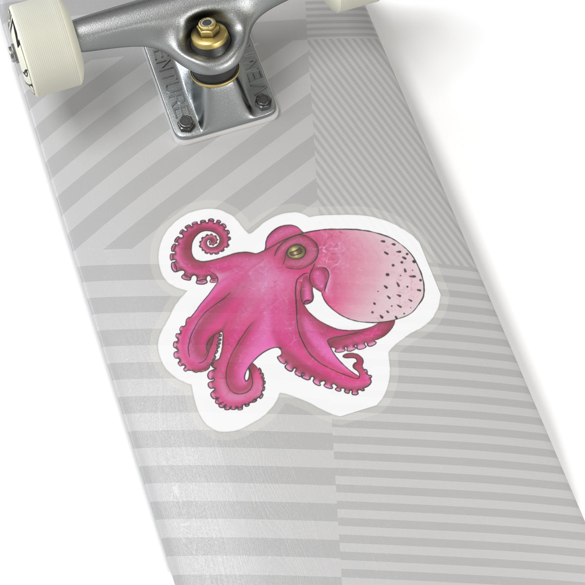 dragon fruit Octopus Kiss-Cut Sticker Paper products Printify 6" × 6" Transparent 