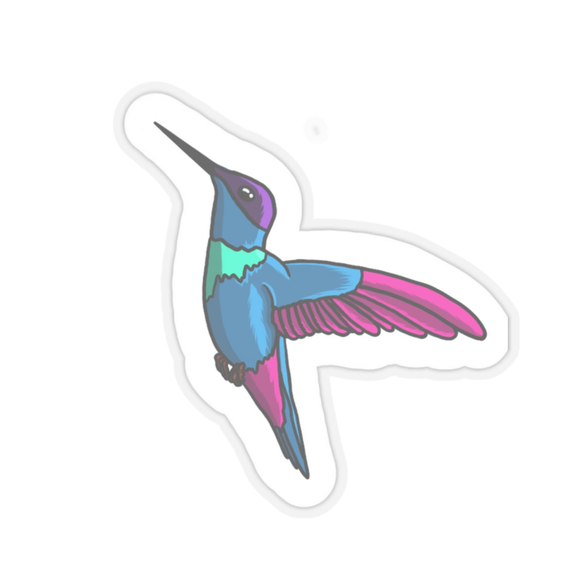 Hummingbird Kiss-Cut Sticker Paper products Printify   