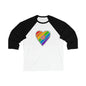 Rainbow Rose Unisex 3\4 Sleeve Baseball Tee Long-sleeve Printify White/Black S 