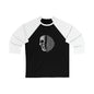 Skull Mandala Unisex 3\4 Sleeve Baseball Tee Long-sleeve Printify Black/ White XL 