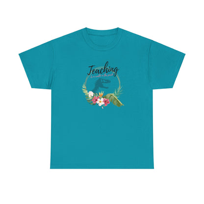 Teaching is a walk in the park Unisex Heavy Cotton Tee T-Shirt Printify   