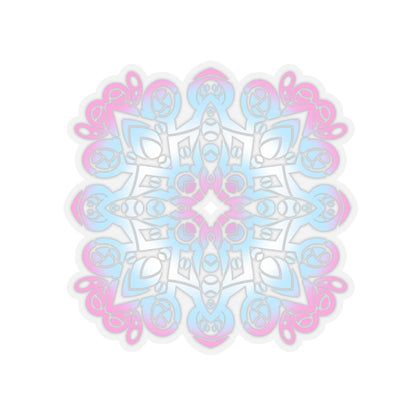 Trans pride mandala Kiss-Cut Sticker Paper products Printify   