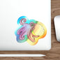 Octopus Holographic Die-cut Sticker Paper products Printify 5" × 5" Die-Cut Holographic