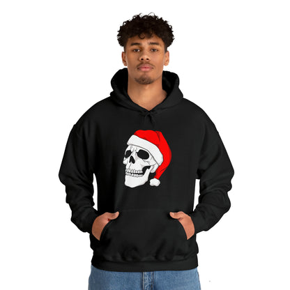 Santa Skull Unisex Heavy Blend™ Hooded Sweatshirt Hoodie Printify   