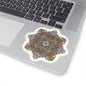 colorful Spooky skull mandala Kiss-Cut Sticker Paper products Printify 4" × 4" Transparent 