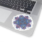 Purple and turquoise mandala Kiss-Cut Sticker Paper products Printify 4" × 4" Transparent 