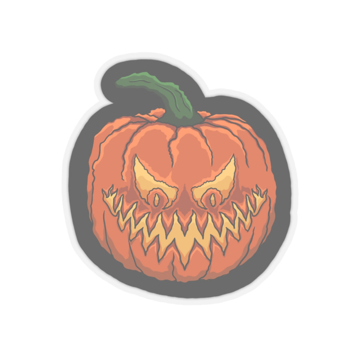 Jack o lantern Kiss-Cut Sticker Paper products Printify   