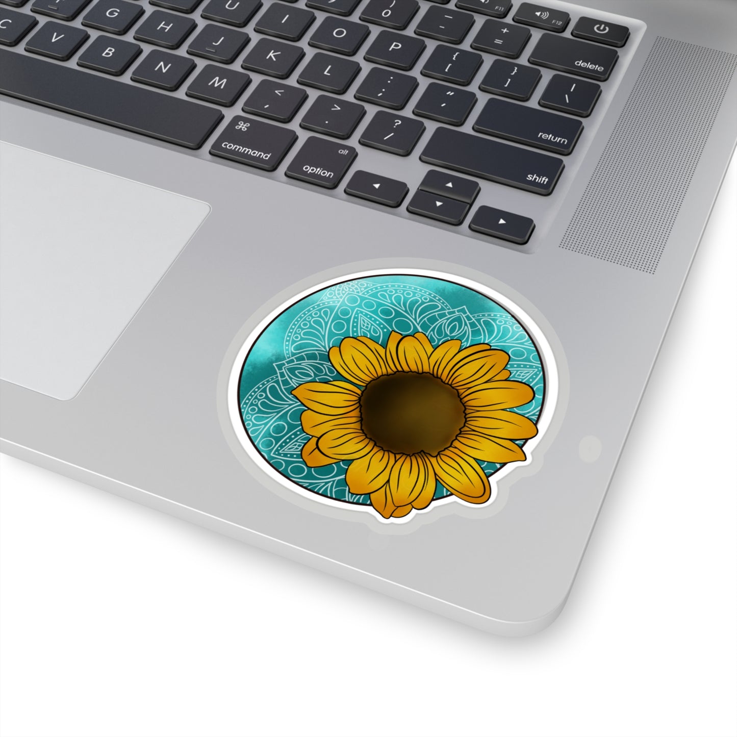 Sunflower Kiss-Cut Sticker Paper products Printify   