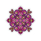 Pink Mandala Kiss-Cut Sticker Paper products Printify 4" × 4" Transparent 