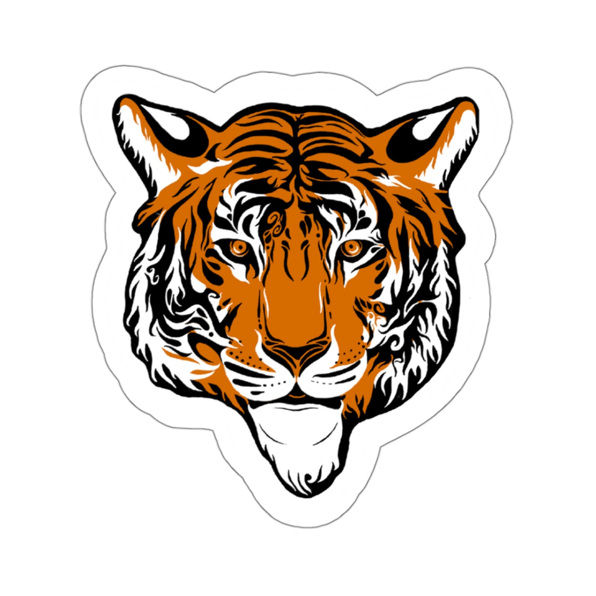 Tiger Kiss-Cut Sticker Paper products Printify   