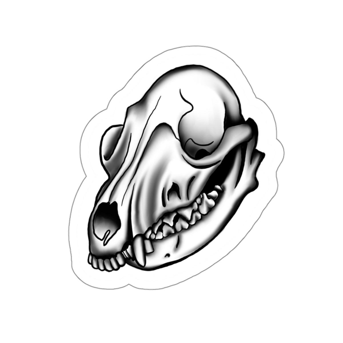 SKull Kiss-Cut Sticker Paper products Printify   