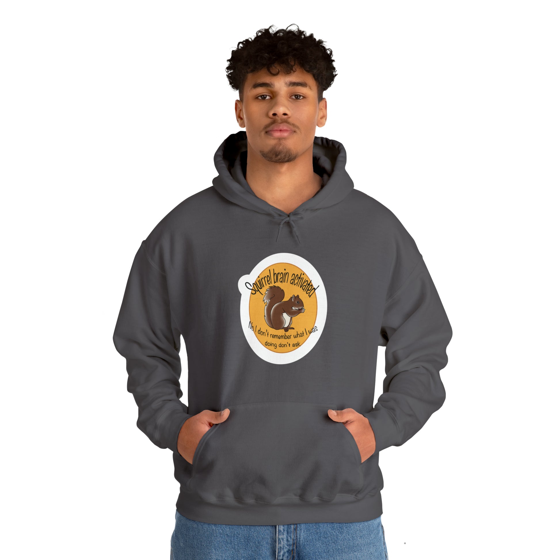 squirrel brain Unisex Heavy Blend™ Hooded Sweatshirt Hoodie Printify   