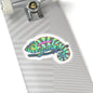 chameleon Kiss-Cut Sticker Paper products Printify 6" × 6" Transparent 