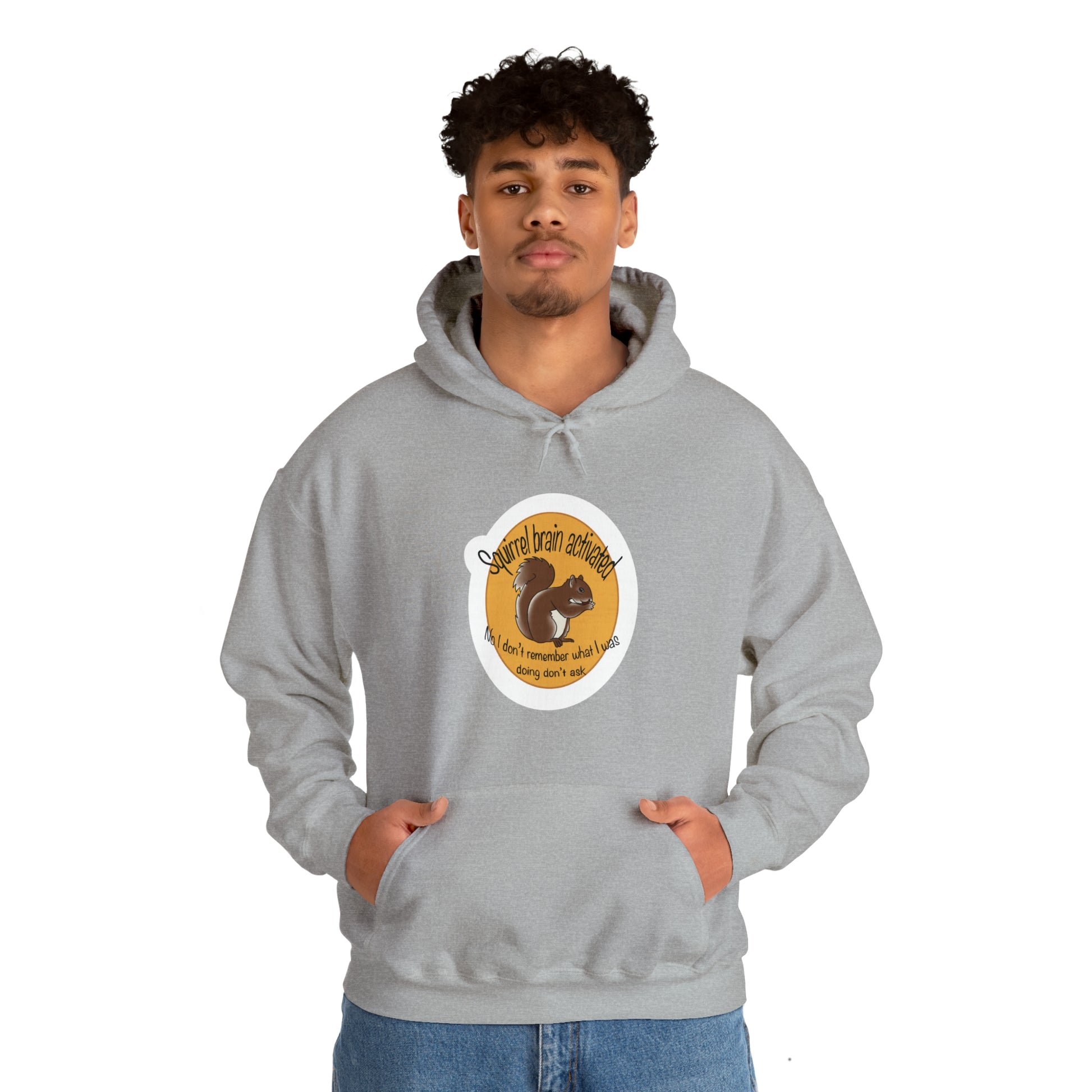 squirrel brain Unisex Heavy Blend™ Hooded Sweatshirt Hoodie Printify   