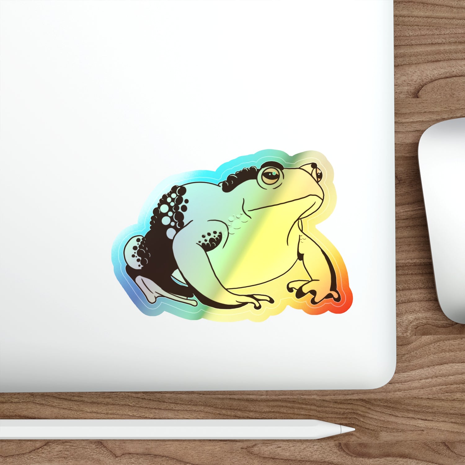 Toad Holographic Die-cut Sticker Paper products Printify 5" × 5" Die-Cut Holographic