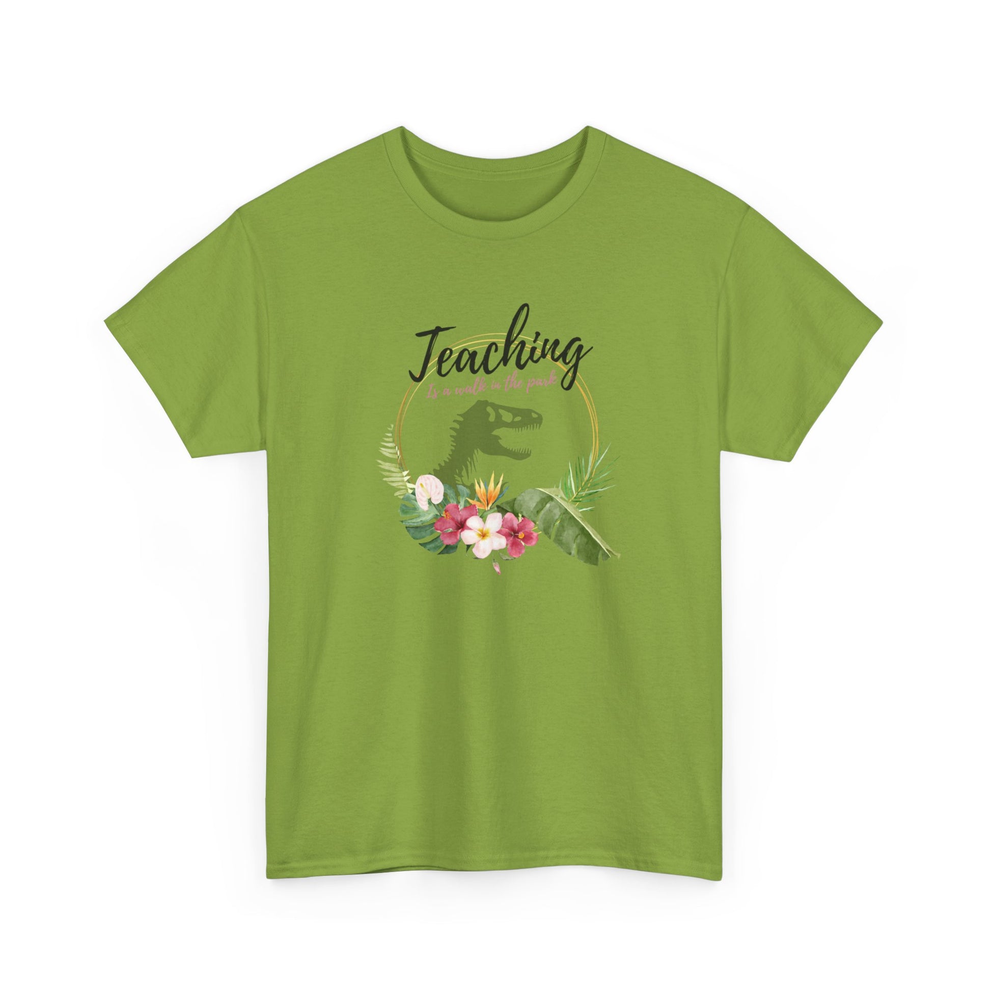 Teaching is a walk in the park Unisex Heavy Cotton Tee T-Shirt Printify   