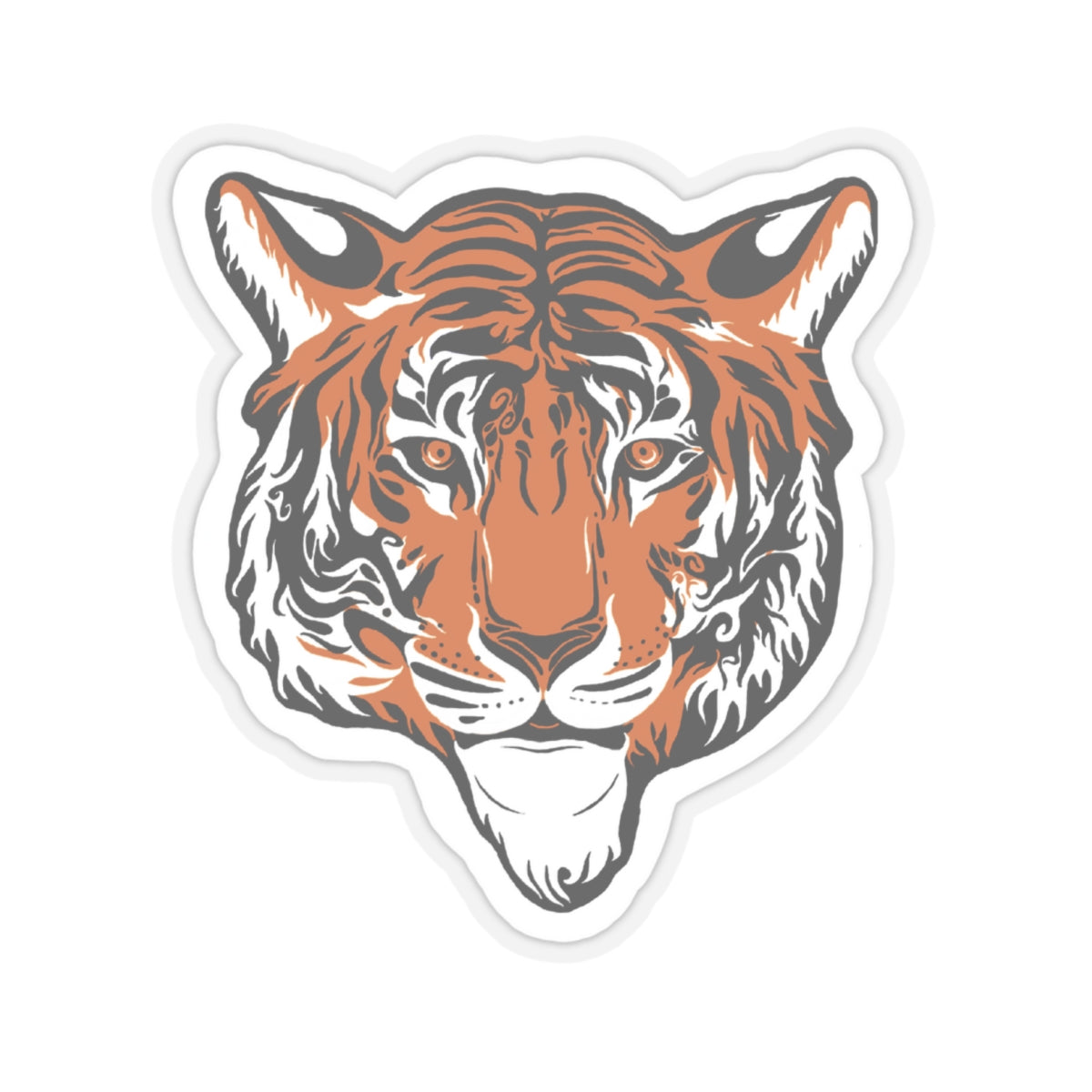 Tiger Kiss-Cut Sticker Paper products Printify   