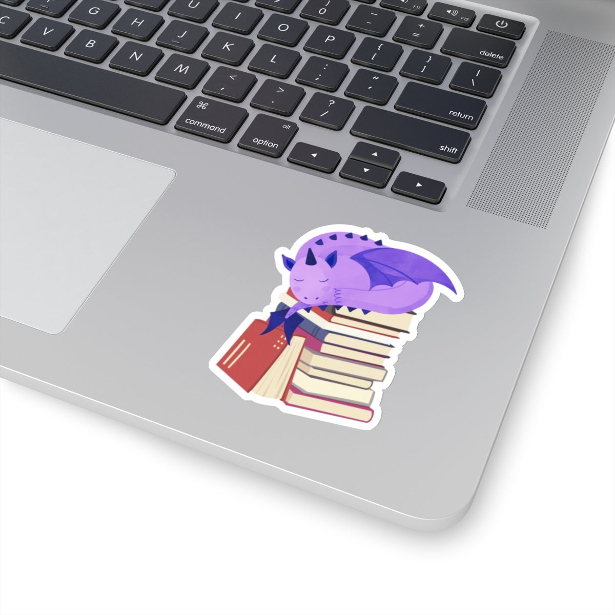 Book Dragon Kiss-Cut Sticker Paper products Printify 3" × 3" White 