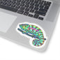 chameleon Kiss-Cut Sticker Paper products Printify 4" × 4" Transparent 