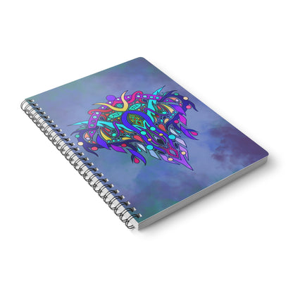 Artsy design Wire bound Softcover Notebook, A5 Paper products Printify   