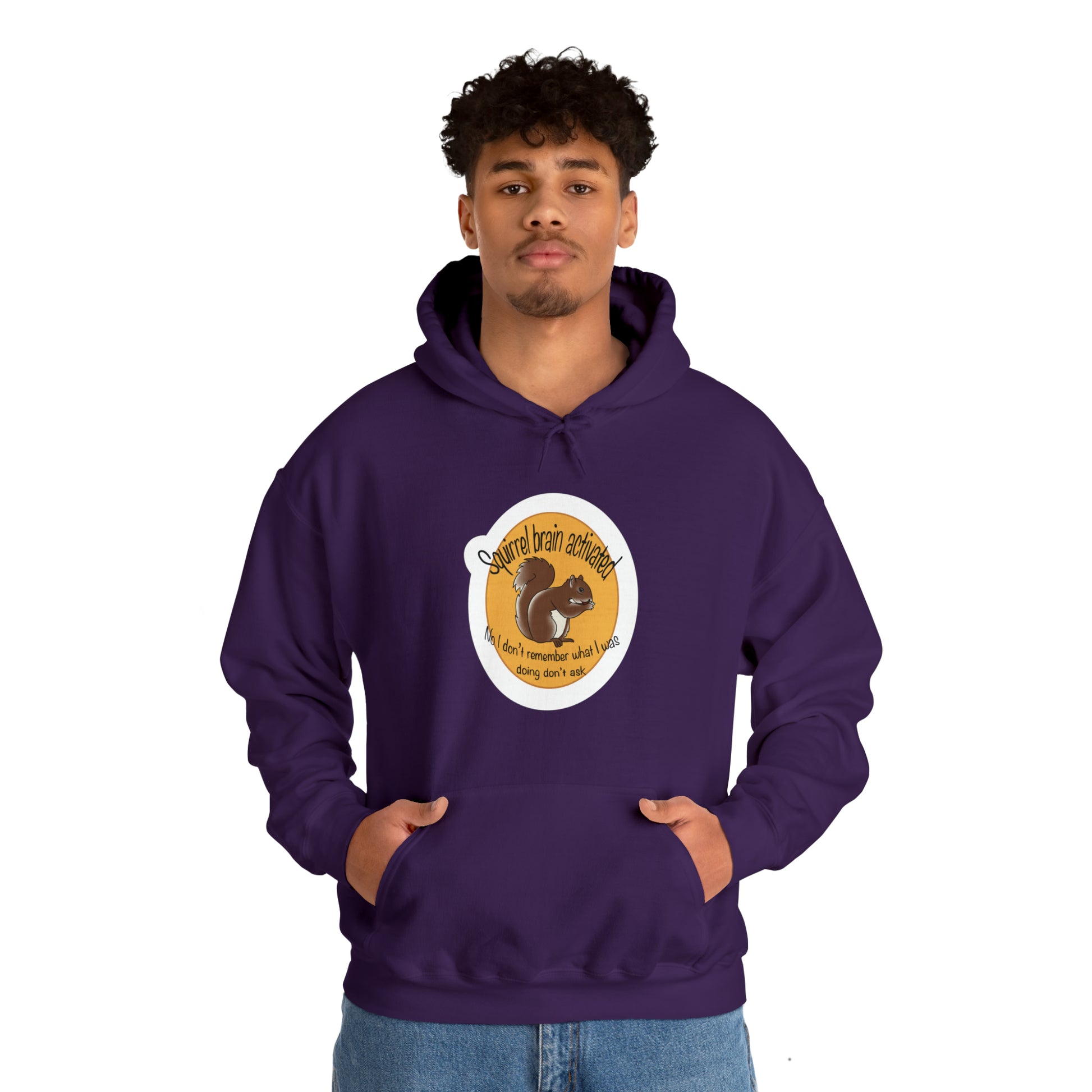 squirrel brain Unisex Heavy Blend™ Hooded Sweatshirt Hoodie Printify   