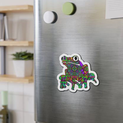 Frog Kiss-Cut Magnet Home Decor Printify   