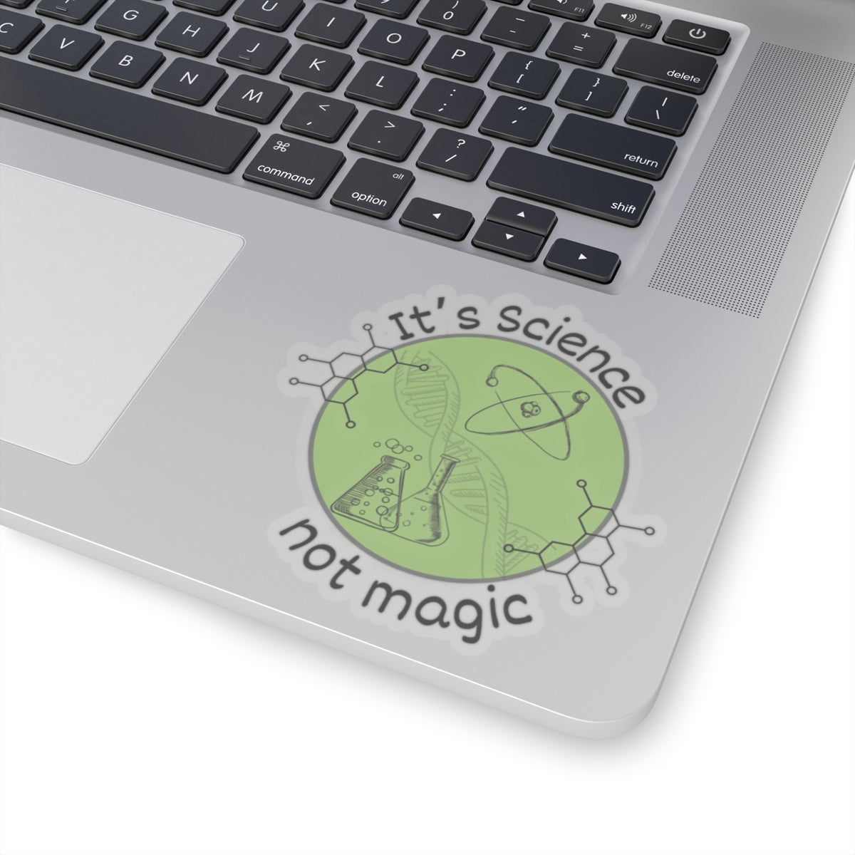 Its science not magic Kiss-Cut Sticker Paper products Printify   