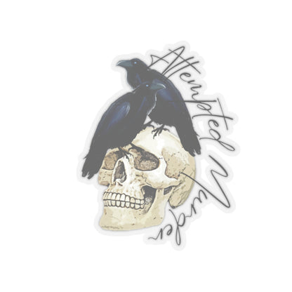 Crow Skull Kiss-Cut Stickers