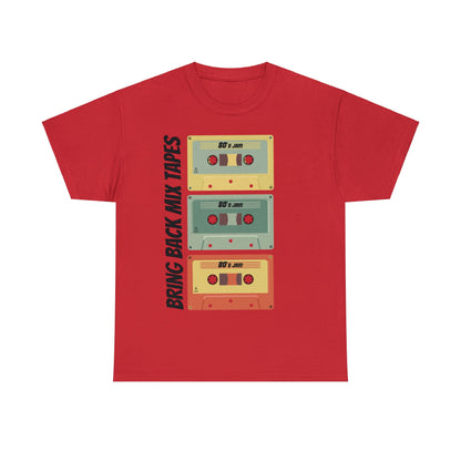 Bring back Mix tapes T shirt T-Shirt Printify Red S 