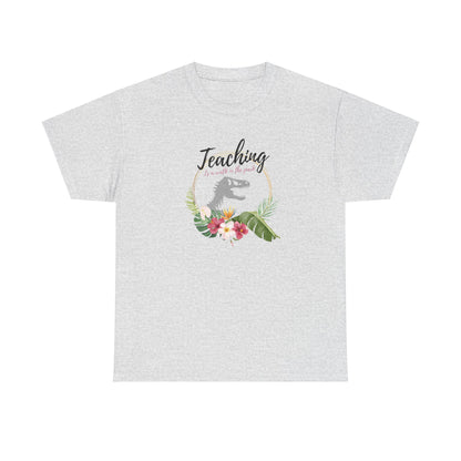 Teaching is a walk in the park Unisex Heavy Cotton Tee T-Shirt Printify   