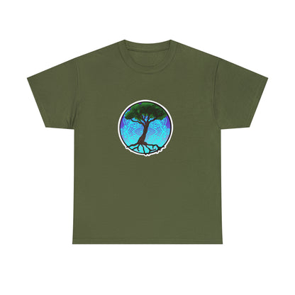 Tree of life Mandala Unisex Heavy Cotton Tee T-Shirt Printify Military Green S 