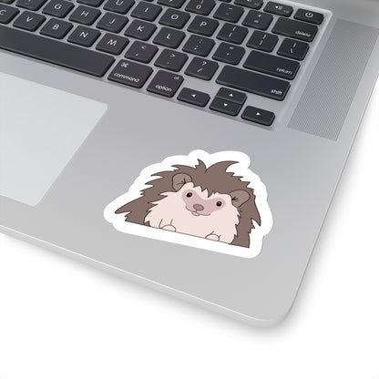 Hedgehog Kiss-Cut Sticker Paper products Printify   