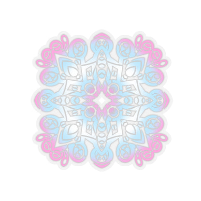 Trans pride mandala Kiss-Cut Sticker Paper products Printify   