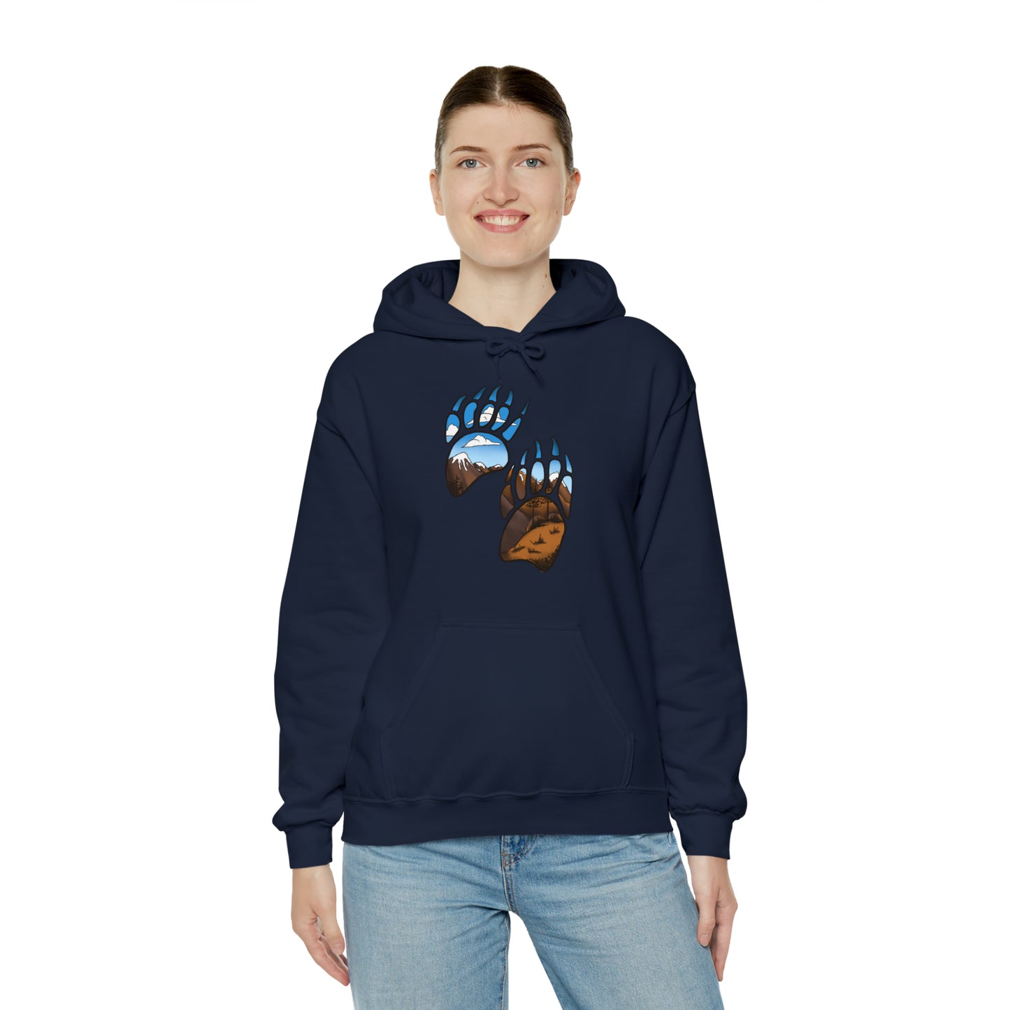 bear paws Unisex Heavy Blend™ Hooded Sweatshirt Hoodie Printify   