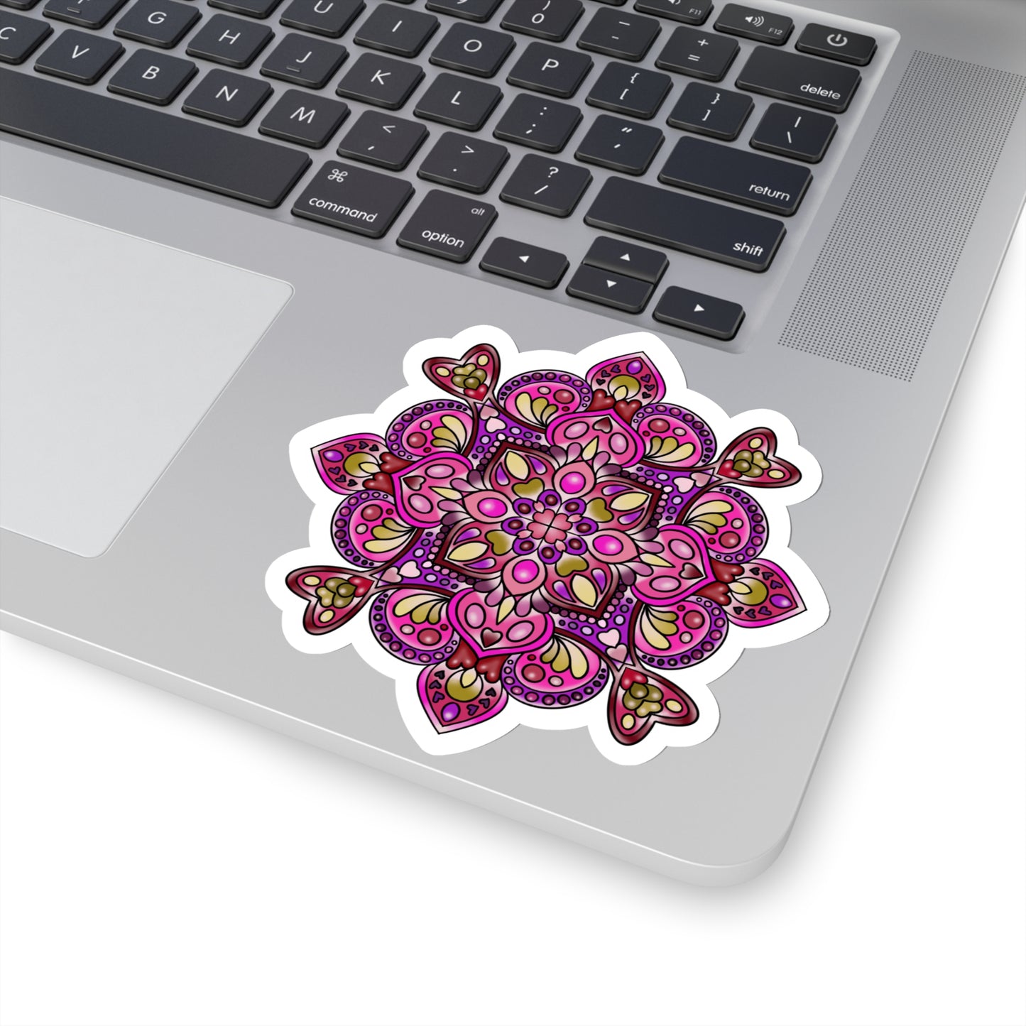 Pink Mandala Kiss-Cut Sticker Paper products Printify   