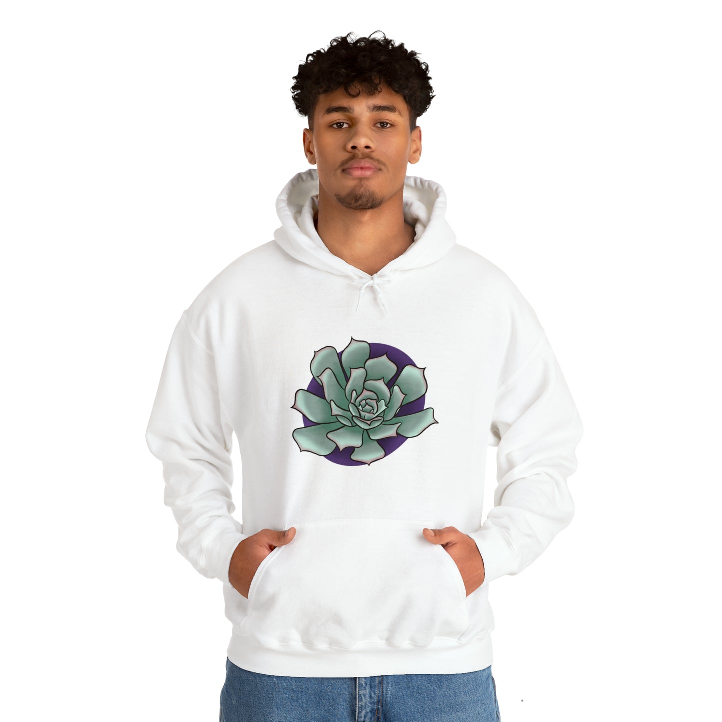 succulent Unisex Heavy Blend™ Hooded Sweatshirt Hoodie Printify   