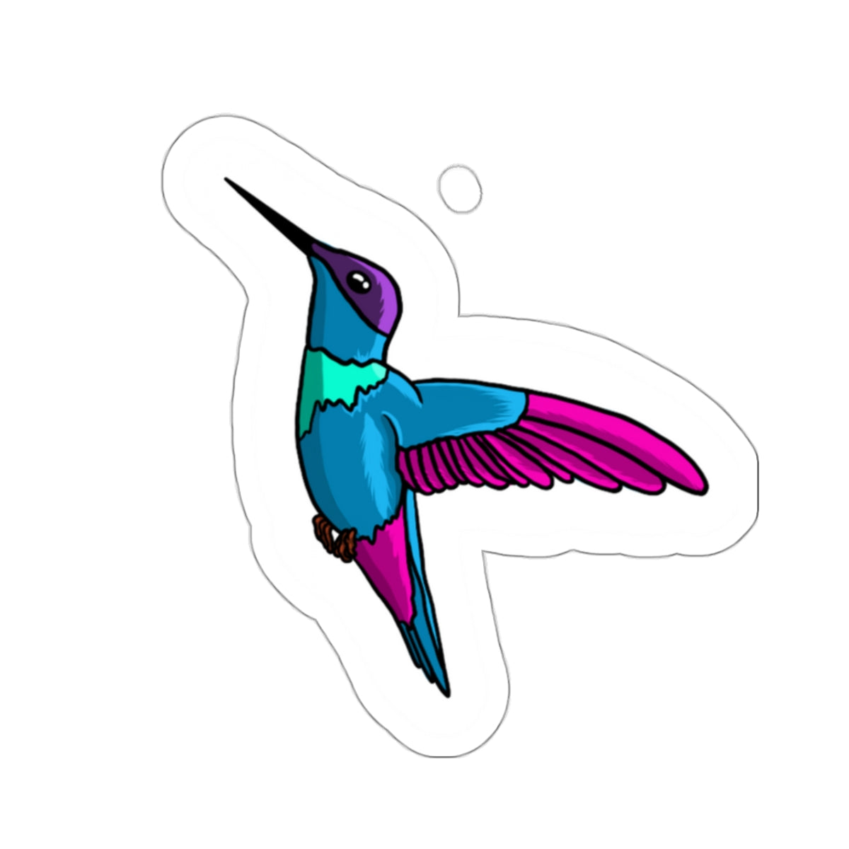 Hummingbird Kiss-Cut Sticker Paper products Printify   