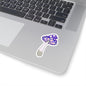 Purple mushroom Kiss-Cut Sticker Paper products Printify 3" × 3" White 